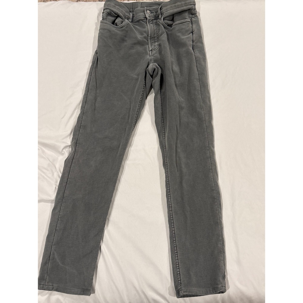 Faherty Brand Movement 5-Pocket Pants Mens 31 Charcoal Gray Stretch Trousers